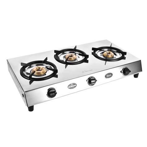 sunflame steel 3 burner gas stove